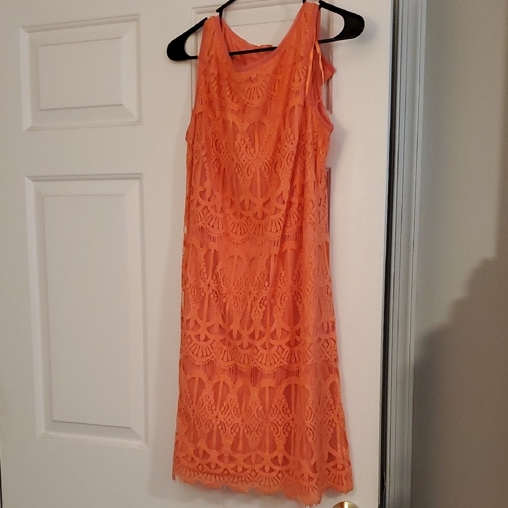 Dress Barn Coral Lace Dress